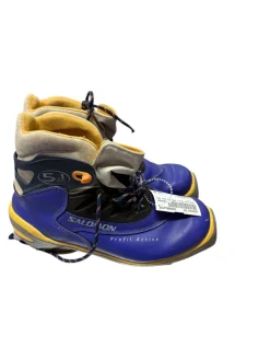 Used Salomon Boys SNS XC Ski Boots Royal Blue W 06 / JR 04-04.5