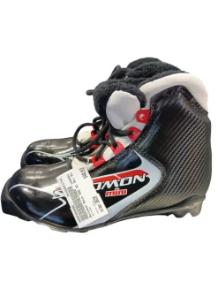 Used Salomon Boys SNS XC Ski Boots Grey W 05-05.5 / JR 03.5-04