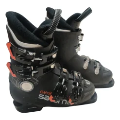 Used Salomon 4 BUCKLE Boys Down Hill Ski Boot Black 215 MP