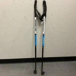 Used Salomon ESCAPE ALU JR XC POLES Boys XC Ski Poles Black And Royal Blue 95 cm / 38 in