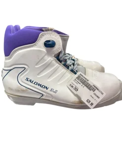 Used Salomon 3.1 Girls SNS XC Ski Boots White JR-03