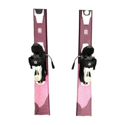 Used Salomon LUX JR Girls DH Ski/Binding Pink 150 cm