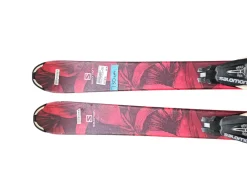 Used Salomon LUX OST W/SALOMON L7 BINDINGS Girls DH Ski/Binding Maroon 130 cm