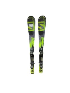 Used Salomon MAX JR 120 Boys DH Ski/Binding Green 120 cm
