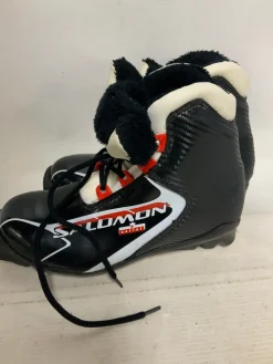 Used Salomon MINI Boys SNS XC Ski Boots Black JR-03