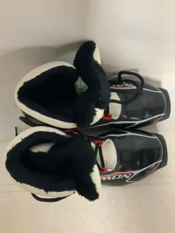 Used Salomon MINI Boys SNS XC Ski Boots Black JR-03