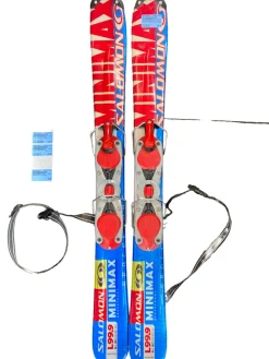 Used Salomon MINIMAX SPACEFRAME Boys DH Ski/Binding Royal Blue 95 cm