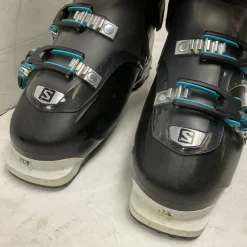 Used Salomon QST ACCESS 70W Womens DH Ski Boot Black And Carolina Blue 260 MP - M08 - W09