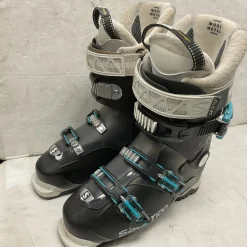 Used Salomon QST ACCESS 70W Womens DH Ski Boot Black And Carolina Blue 260 MP - M08 - W09