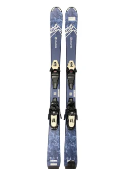 Used Salomon QST Boys DH Ski/Binding Navy Blue 120 cm