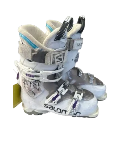 Used Salomon QST 60 Womens DH Ski Boot White 255 MP - M07.5 - W08.5