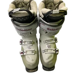 Used Salomon QUEST ACCESS ENERGYZER 70 Womens DH Ski Boot White 255 MP - M07.5 - W08.5