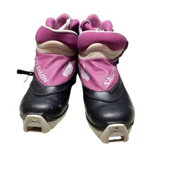 Used Salomon 711SC Womens SNS XC Ski Boots Purple M 07-07.5 / W 08-08.5