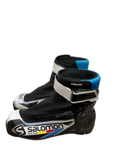 Used Salomon SKIATHALON Boys NNN XC Ski Boots Black W 05-05.5 / JR 03.5-04