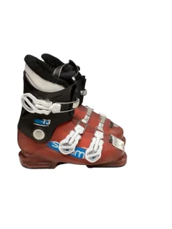 Used Salomon T3 Boys DH Ski Boot Red 220 MP - J04 - W05