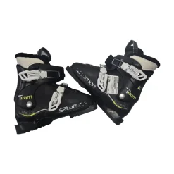 Used Salomon TEAM SKI BOOTS SZ20.0 Boys DH Ski Boot Black 220 MP - J04 - W05