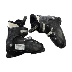 Used Salomon TEAM T2 BOYS SKI BOOTS SZ 21 Boys DH Ski Boot Black 210 MP - J02