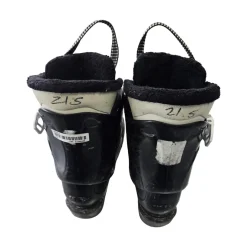 Used Salomon TEAM T2 BOYS SKI BOOTS SZ 21 Boys DH Ski Boot Black 210 MP - J02