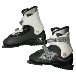 Used Salomon T2 Girls DH Ski Boot Black 210 MP - J02