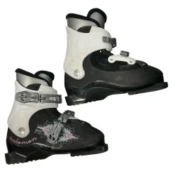 Used Salomon T2 Girls DH Ski Boot Black 210 MP - J02