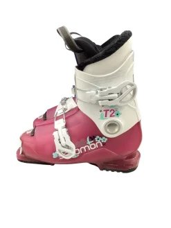 Used Salomon T2 Girls DH Ski Boot Pink 210 MP - J02