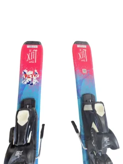 Used Salomon THE LUX JR SKIS 120CM Girls DH Ski/Binding Pink 120 cm