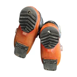 Used Salomon T2 JR SKI BOOTS Boys DH Ski Boot Orange 180 MP - Y11