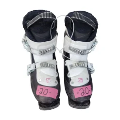 Used Salomon T2 SKI BOOTS 20MP Girls DH Ski Boot White 200 MP - Y13.5