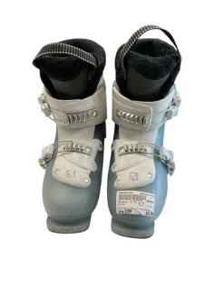 Used Salomon T2 SZ 21.0 Girls DH Ski Boot White And Carolina Blue 210 MP - J02