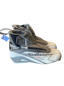 Used Salomon VITANE 9 Mens SNS XC Ski Boots White M 07-07.5 / W 08-08.5