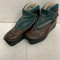Used Salomon Womens SNS XC Ski Boots Green M 07-07.5 / W 08-08.5