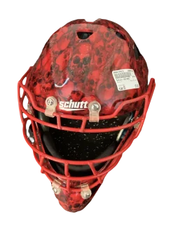 Used Schutt AIR MAXX Catchers Helmet w/Mask Red One Size