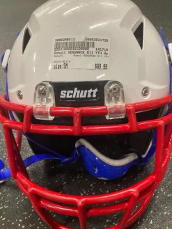 Used Schutt VENGANCE A11 YTH FB Helmet White SM