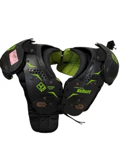 Used Schutt Y FLEX LARGE Junior 14-15" Football Shoulder Pads Black