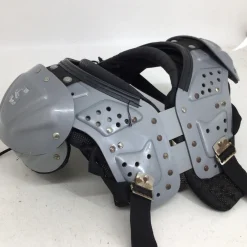 Used Schutt Y FLEX YOUTH LG FOOTBALL SHOULDER PADS FB Shoulder Pads Grey LG