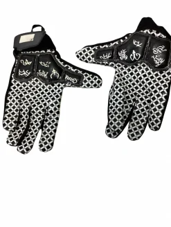 Used SEIBERTRON LINEMAN 2.0 FB Gloves Black And White MD