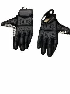 Used SEIBERTRON LINEMAN 2.0 FB Gloves Black And White MD