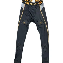 Used Shock DR COMPRESSION PANTS Junior Black And Orange LG