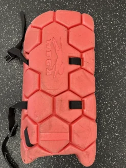 Used SLAZENGER MEGA FH Shin Guards Red 19
