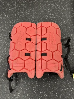 Used SLAZENGER MEGA FH Shin Guards Red 19