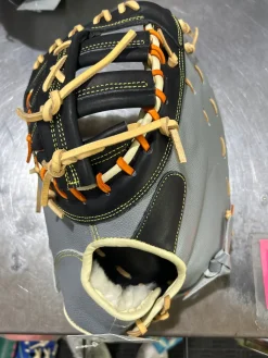 Used SPORTZ DRIP 1ST BASE GLOVE BB/SB First Base LH Throw Black/Orange/Grey 12 1/2