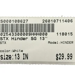 Used STX HINDER FH Shin Guards White 13