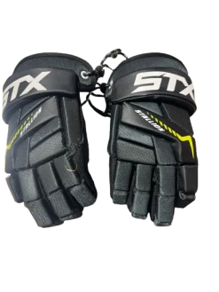 Used STX STALLION 200 MD Lacrosse Gloves Junior Black MD