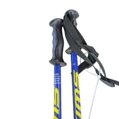 Used Swix SR 7000 SKI POLES Boys DH Ski Pole Royal Blue 95 cm / 38 in