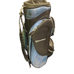 Used Taylormade CART BAG Mens Cart Bag Black And Carolina Blue