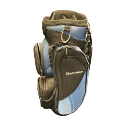 Used Taylormade CART BAG Mens Cart Bag Black And Carolina Blue