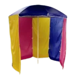 Used THE BEACH HUT UMBRELLA Multi-person & Family Tent Royal Blue 2X