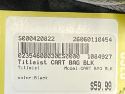 Used Titleist CART BAG BLK Mens Cart Bag Black