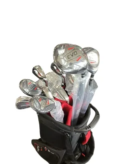 Used Tommy Armour EVO Mens Package Set RH Black And Red 12 Piece