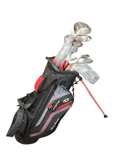 Used Tommy Armour EVO Mens Package Set RH Black And Red 12 Piece